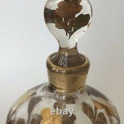 Antique French Glass Perfume Bottle Gilded Glass Scent Bottle Baccarat