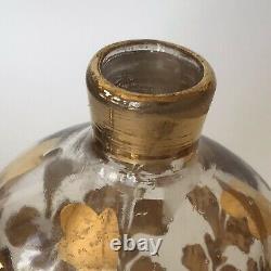 Antique French Glass Perfume Bottle Gilded Glass Scent Bottle Baccarat