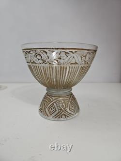 Antique French Glass Vase Acid Etched Hand Crafted By Daum Nancy