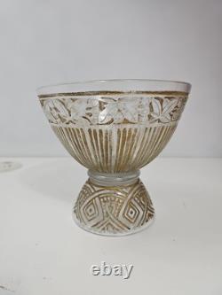 Antique French Glass Vase Acid Etched Hand Crafted By Daum Nancy