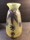 Antique French Glass Vase Signed Legras/ Art Deco/ France C. 1920/ Cameo/ Green