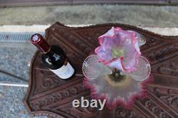 Antique French Murano glass vase centerpiece multi color rare