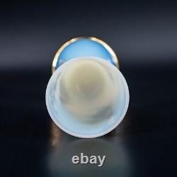 Antique French Opaline Glass Vase or Goblet White Hand-Painted'Bulle de savon