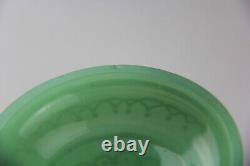 Antique French Opaline Satin Uranium Glass Gilt Painted 14 Vase GLOWS