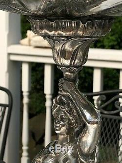 Antique French Silver Plate Epergne Centerpiece Signed August Moreau