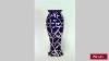 Antique French Victorian Blue Glass Vase With Silver Deposit