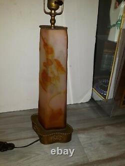 Antique Galle Cameo Art Glass Vase Mounted As Lamp French Art Nouveau