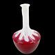 Antique Hand Blown French Art Glass Splatter Vase Cranberry Mottled Iridescent