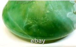 Antique LeGras Gilded French Cameo Art Nouveau Vase 10 x4.25x 4.25 Excellent