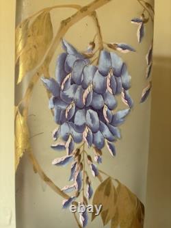 Antique Legras French Art Nouveau Floral Wisteria Glass Vase