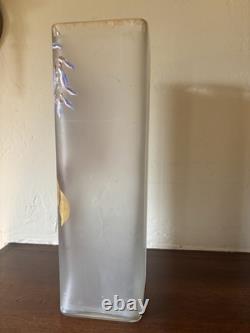 Antique Legras French Art Nouveau Floral Wisteria Glass Vase