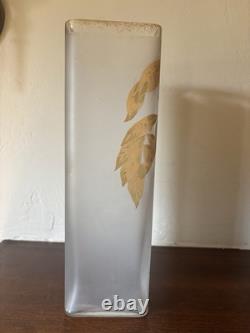 Antique Legras French Art Nouveau Floral Wisteria Glass Vase