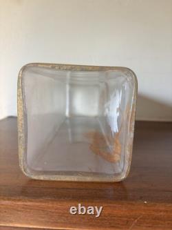 Antique Legras French Art Nouveau Floral Wisteria Glass Vase