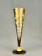 Antique Legras French Art Nouveau Gilt Floral Enameled 16 Cornet Vase c. 1888