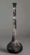 Antique Loetz Richard Cameo Black Glass Tall Vase Village Lake Trees Scene 17