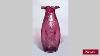 Antique Pair Of French Victorian Cranberry Colored Glass