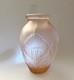 Antique Pierre D'Avesn French Art Deco Satin Pink Blush Glass Flower Vase, 9 T