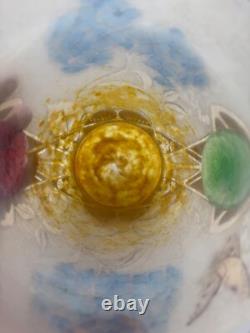 Antique Rare French Daum Nancy Art Glass Hydrangeas Vase