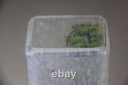 Antique Signed Lamartine French Cameo Enamel Art Glass Landscape Sceinc Vase Le