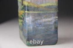 Antique Signed Lamartine French Cameo Enamel Art Glass Landscape Sceinc Vase Le
