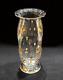 Antique St. Louis Cristallerie 24 ct Gold Gilt French Crystal Pinched Vase 8
