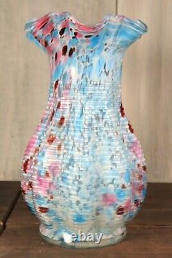 Antique Victorian French Legras Clichy End of Day Spatter Glass Vase c1890 9