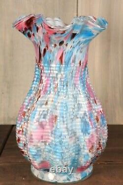 Antique Victorian French Legras Clichy End of Day Spatter Glass Vase c1890 9