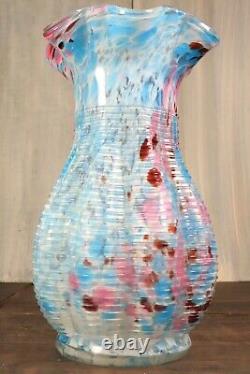 Antique Victorian French Legras Clichy End of Day Spatter Glass Vase c1890 9