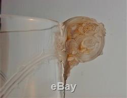 Antique Vintage Authentic Rene Lalique Chamarande Glass Vase Signed On Bottom