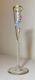 Antique handmade gold gilded enameled glass crystal cherub putti French bud vase