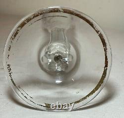 Antique handmade gold gilded enameled glass crystal cherub putti French bud vase