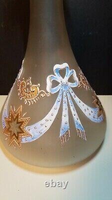 Antq French Style Art Glass Vase, Gold accent ArtGlass unique/one of kind vases