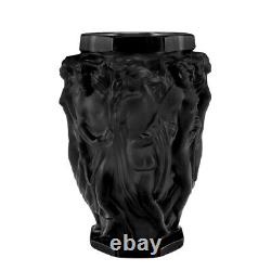 Art Deco 1930' Black Glass Bacchantes Vase H. Hoffmann