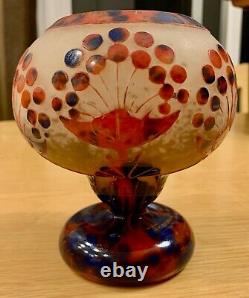 Art Deco Antique Vase, Schneider glass, Le Verre Francais