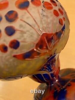 Art Deco Antique Vase, Schneider glass, Le Verre Francais