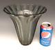 Art Deco DAUM NANCY France Signed French Acid Etched Charcoal Gray Glass 8 Vase