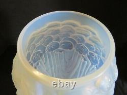 Art Deco ETLING Opalescent Art Glass Large Vase 1930 Lalique Sabino Era