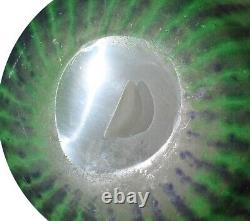 Art Deco Glass Vase Lines Stripes Antique French France Unsigned Daum Bandes