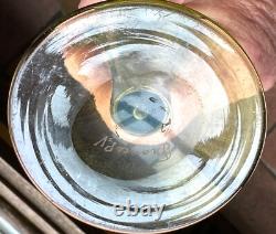 Art Deco Lalique Style Art Glass Vase Signed France PV