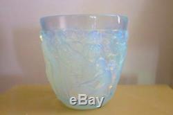 Art Deco Signed Sabino Opalescent Glass Vase