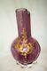 Art Nouveau Legras Glass Pinched Vase Handblown Gilt Enameled Purple France