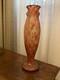 Art Nouveau Legras Style Molded Glass Vase. 13 Inches. Bicolor. Made In France