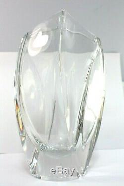 Authentic BACCARAT Crystal Giverny Vase R. Rigot Signature 1992 No Box 10 inches