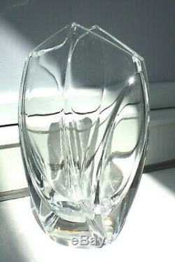 Authentic BACCARAT Crystal Giverny Vase R. Rigot Signature 1992 No Box 9 Inches