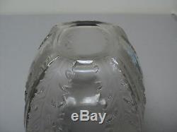 Authentic R. Lalique CHARDONS Frosted & Clear Vase