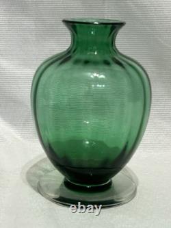 BACCARAT AQUARELLE Light Green Single Flower Vase From Japan