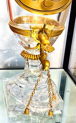 BACCARAT Crystal & Bronze Gilt Perfume Urn for CARON Les Fontaines Baccarat