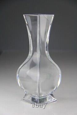 BACCARAT Crystal Lotus Vase 10 Signed France