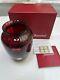 BACCARAT France RUBY NAIADES Crystal flower vase -NEW IN BOX