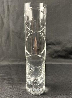 BACCARAT Intangible Cut Crystal Vase Cylinder 8.5 Arik Levy Excellent Clear